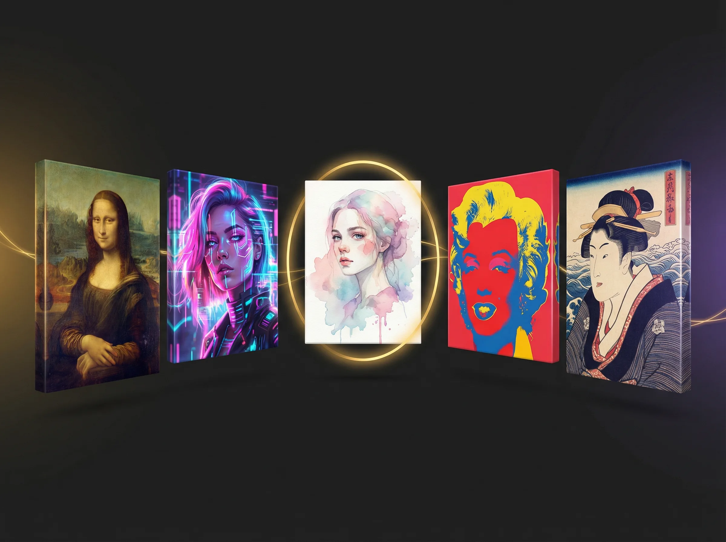 Choose from multiple AI art styles